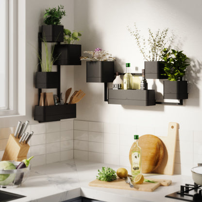 Umbra Cubiko Wall Planter Black