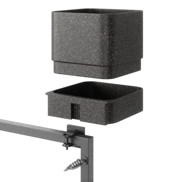 Umbra Cubiko Wall Planter Black