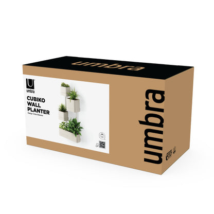 Umbra Cubiko Wall Planter White