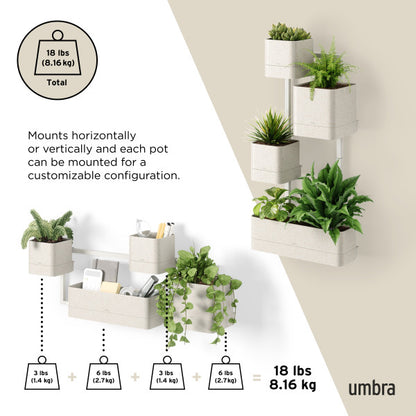 Umbra Cubiko Wall Planter White
