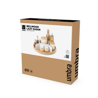 Umbra Bellwood Lazy Susan Divided White & Natural
