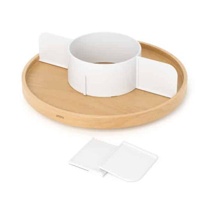 Umbra Bellwood Lazy Susan Divided White & Natural