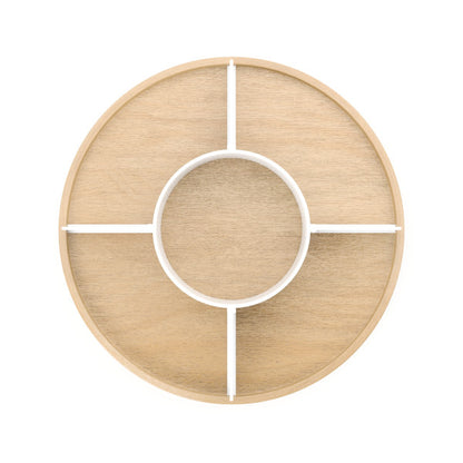 Umbra Bellwood Lazy Susan Divided White & Natural