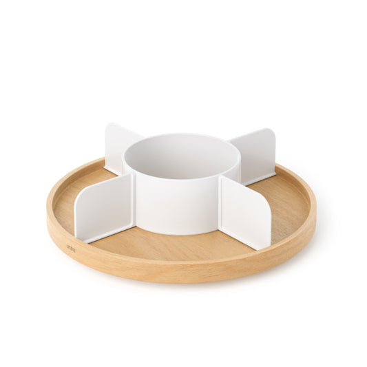 Umbra Bellwood Lazy Susan Divided White & Natural