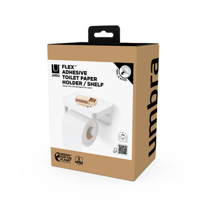 Umbra Flex Adhesive Toilet Paper Holder Shelf