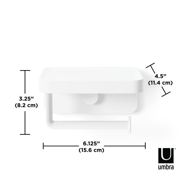 Umbra Flex Adhesive Toilet Paper Holder Shelf