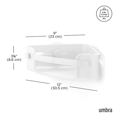 Umbra Flex Adhesive Corner Bin White