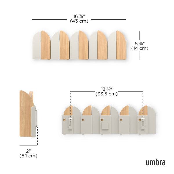 Umbra Saloon Hook Natural & Sand