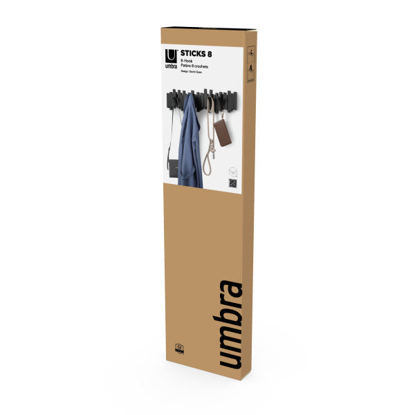 Umbra Sticks Multi Hook Black 8 Hook