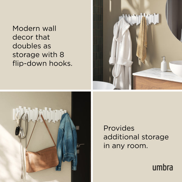 Umbra Sticks Multi Hook White 8 Hook