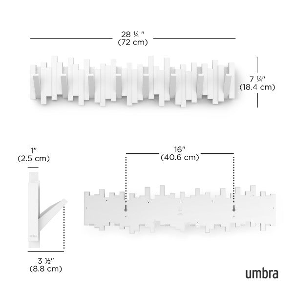 Umbra Sticks Multi Hook White 8 Hook