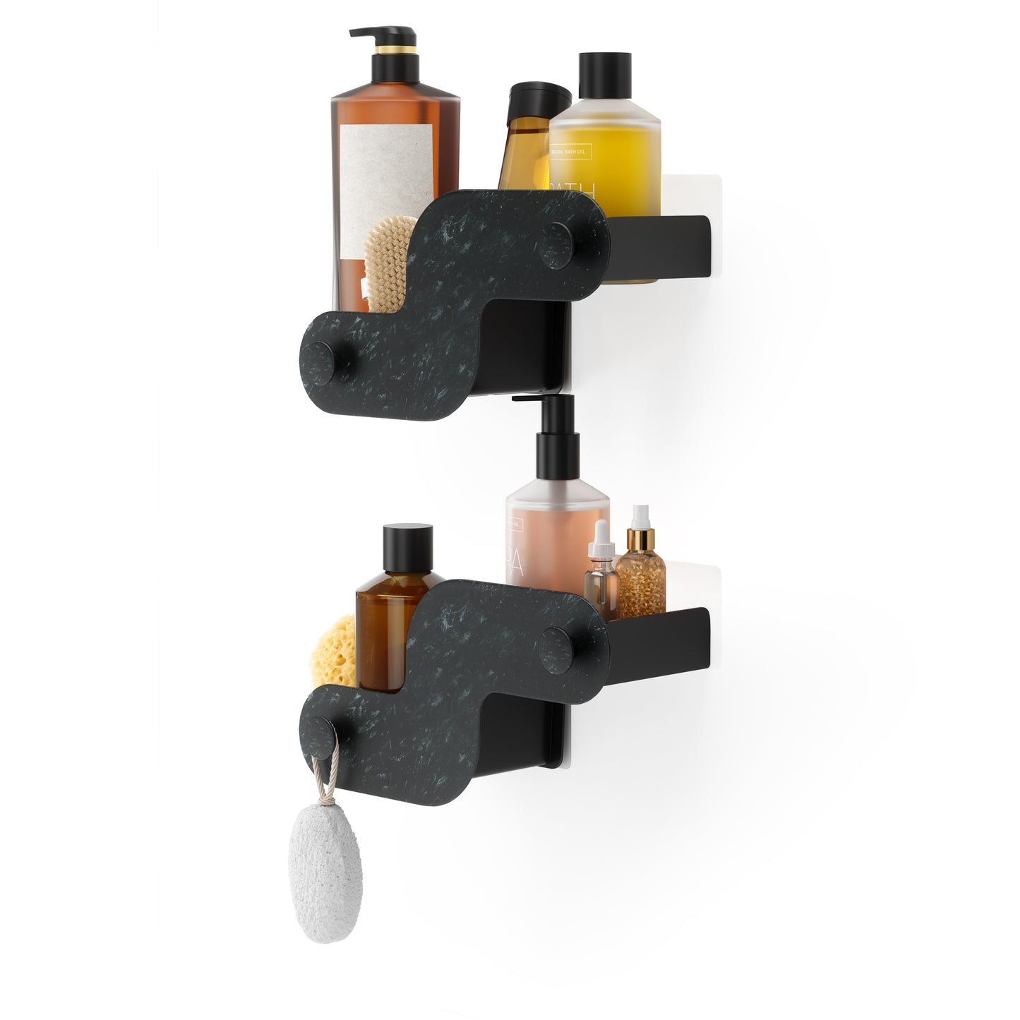 Umbra Nami Adhesive Bin Ocean Black Set of 2