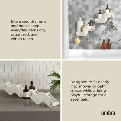 Umbra Nami Adhesive Bin Ocean Sand Set of 2