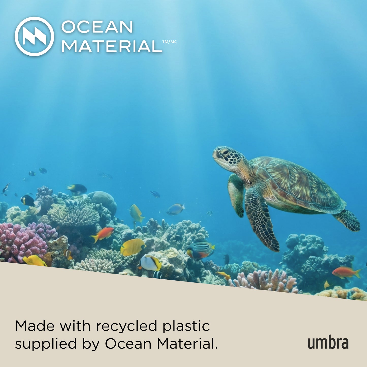 Umbra Nami Adhesive Bin Ocean Sand Set of 2