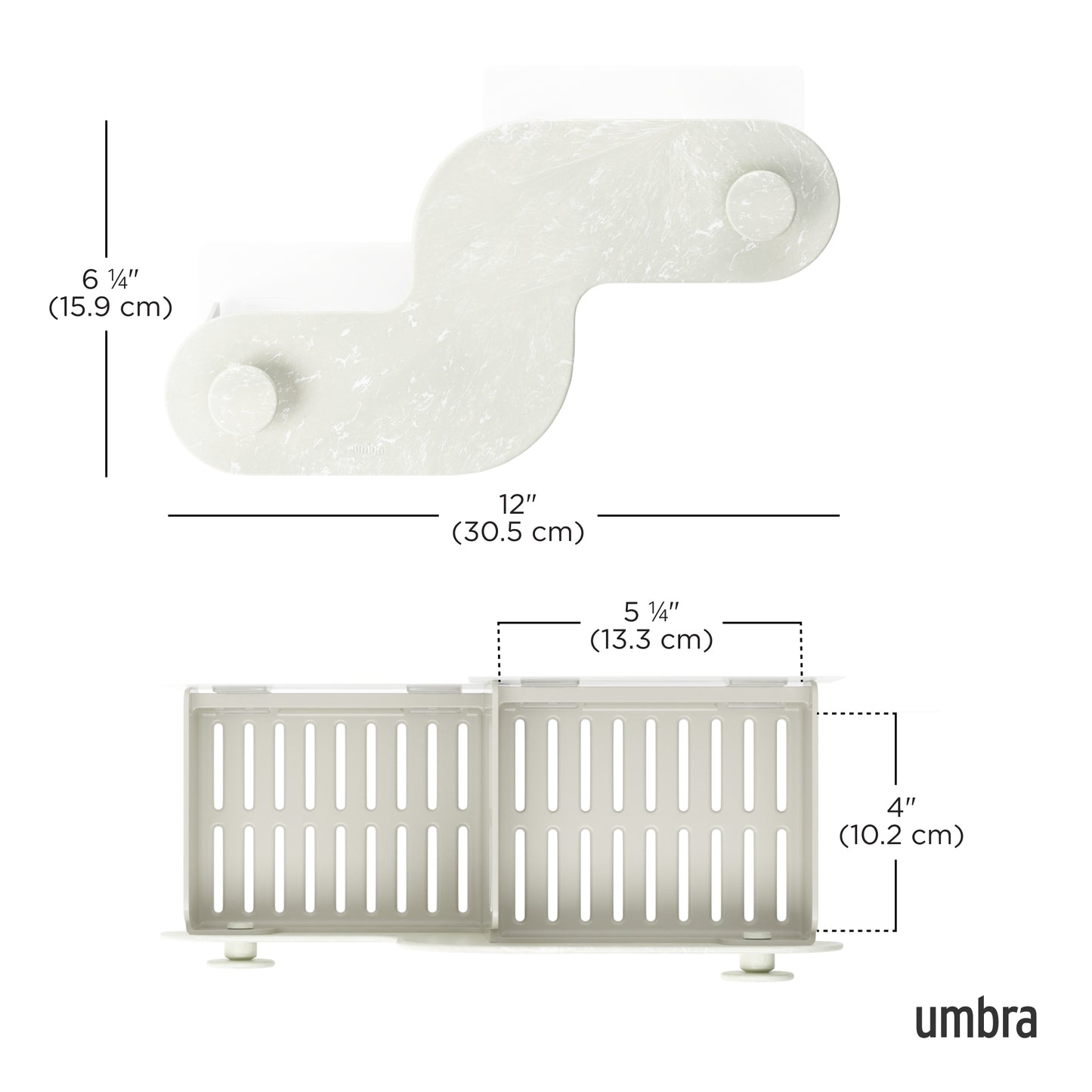 Umbra Nami Adhesive Bin Ocean Sand Set of 2