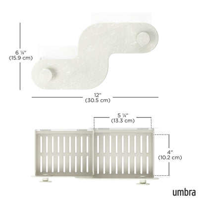 Umbra Nami Adhesive Bin Ocean Sand Set of 2