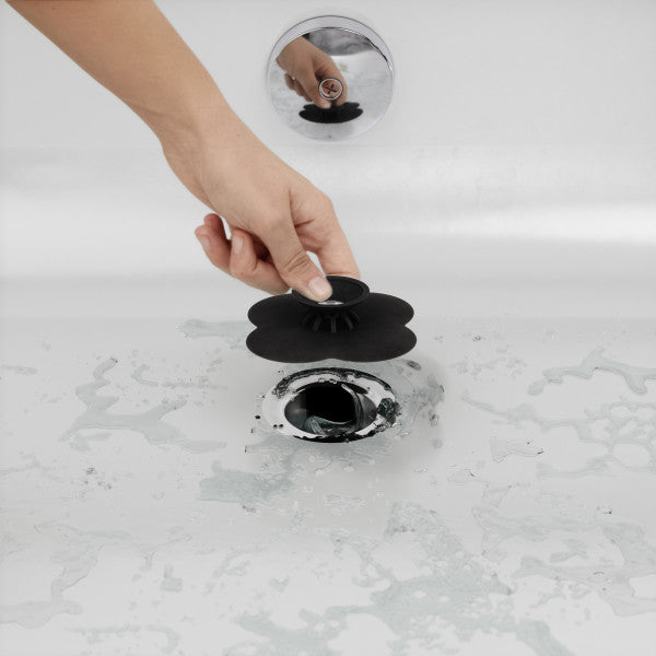 Umbra Bloom Drain Hair Catcher Black