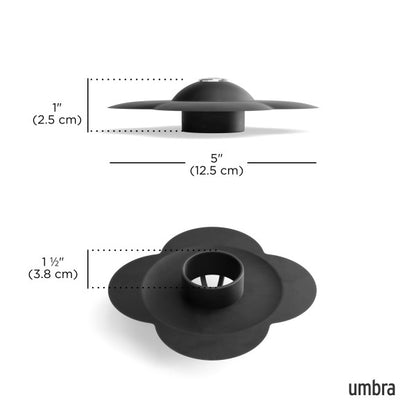 Umbra Bloom Drain Hair Catcher Black
