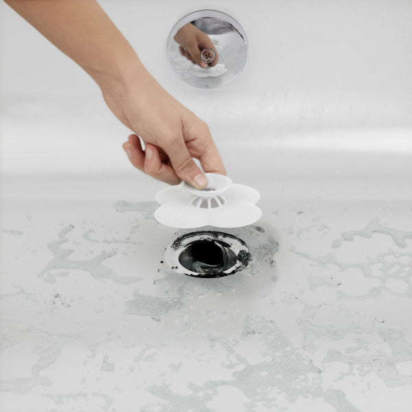 Umbra Bloom Drain Hair Catcher White