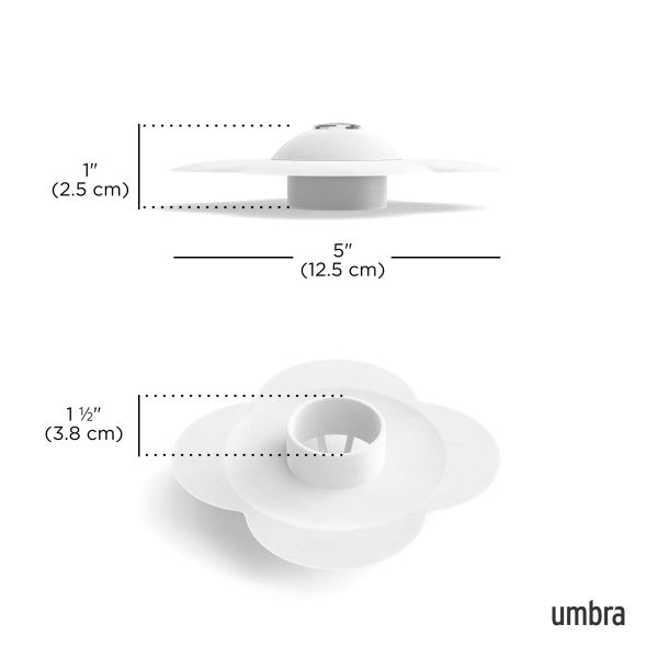 Umbra Bloom Drain Hair Catcher White