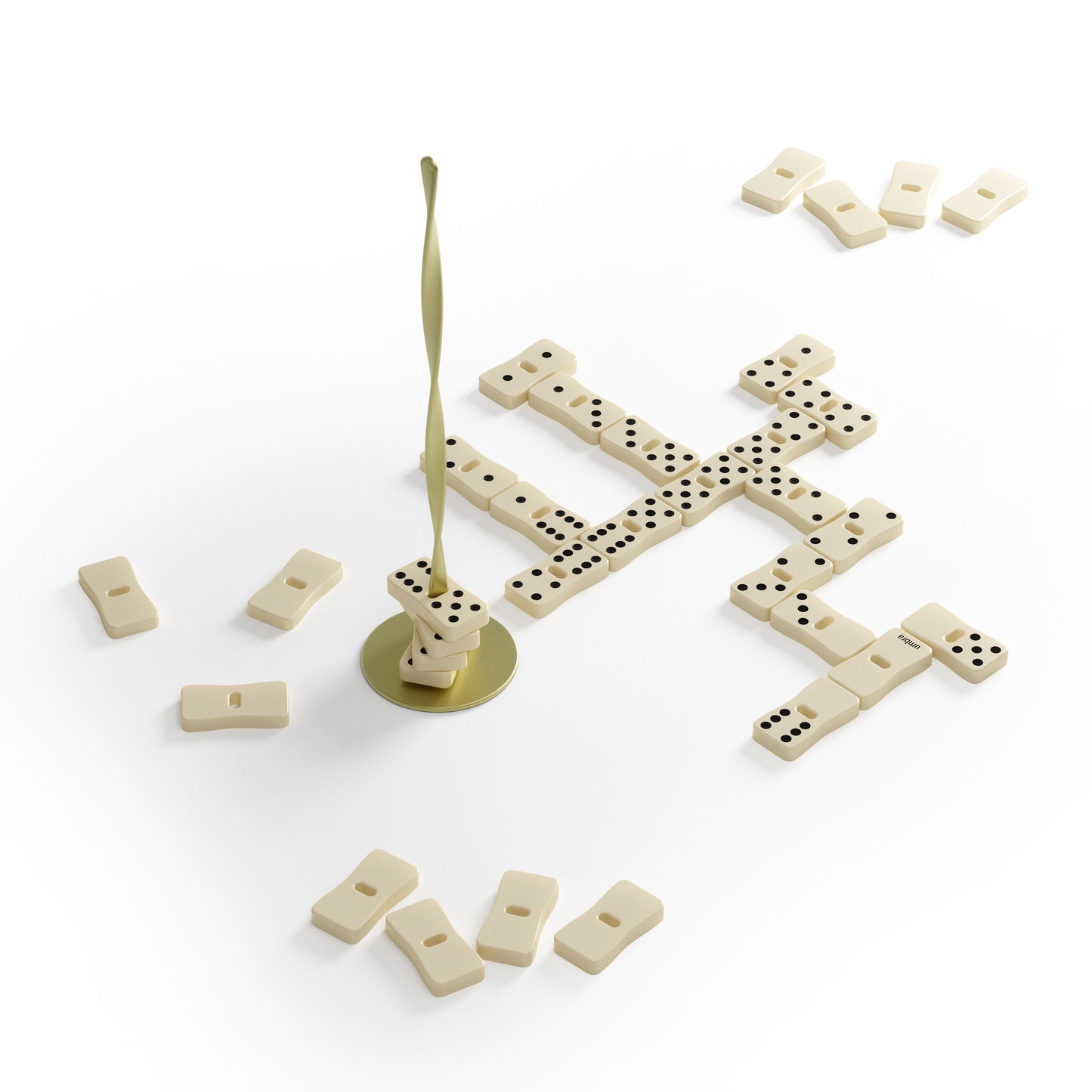 Umbra Spintile Dominos Brass