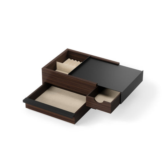 Umbra Stowit Jewelry Box Black And Walnut