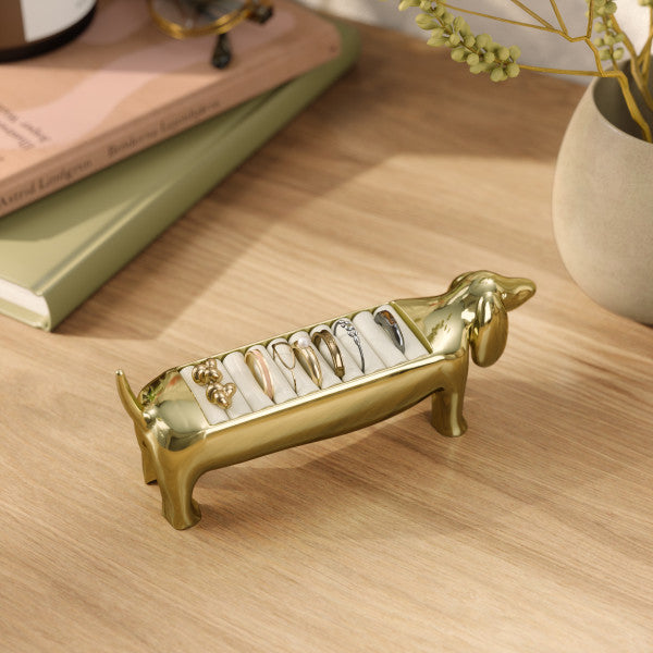 Umbra Dachsie Ring Holder Brass