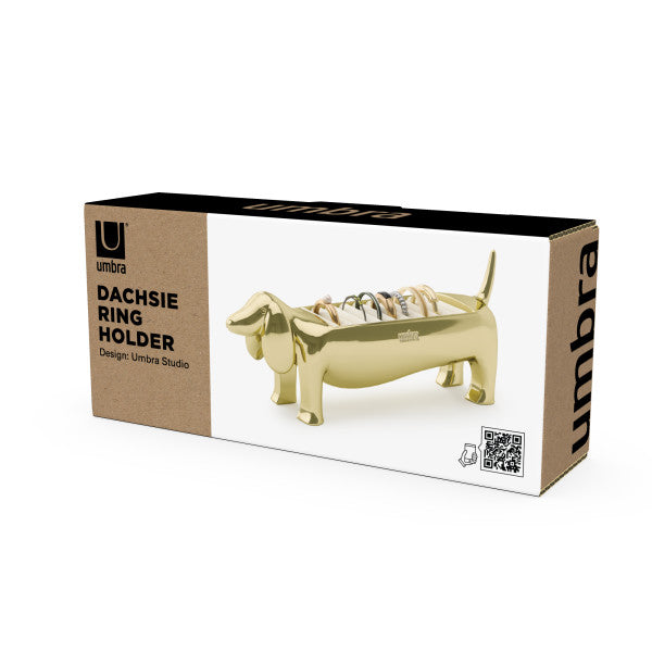 Umbra Dachsie Ring Holder Brass