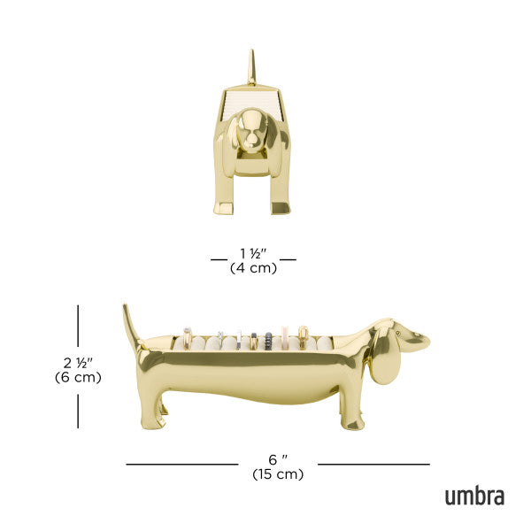 Umbra Dachsie Ring Holder Brass