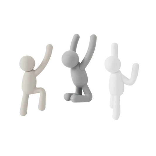 Umbra Buddy Hooks Grey Set of 3