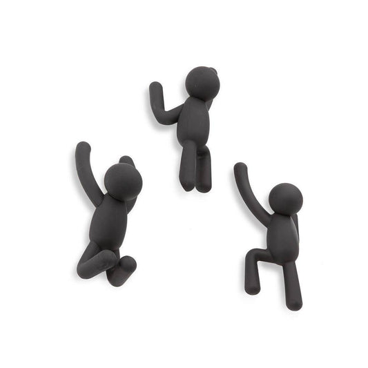 Umbra Buddy Hooks Black Set of 3