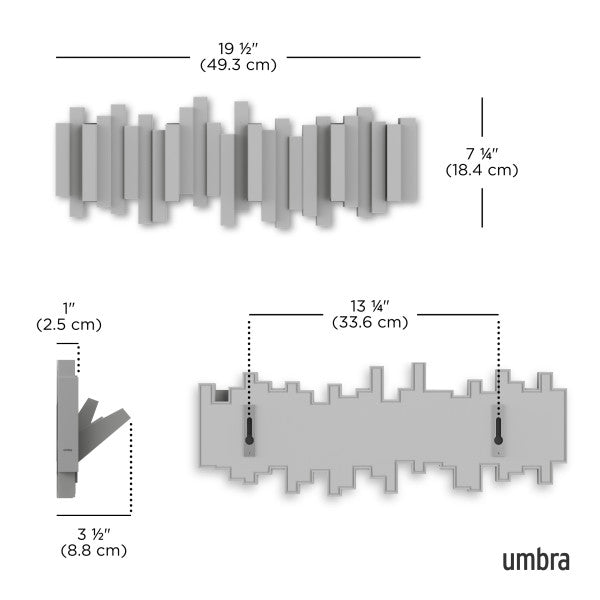 Umbra Sticks Multi Hook Grey