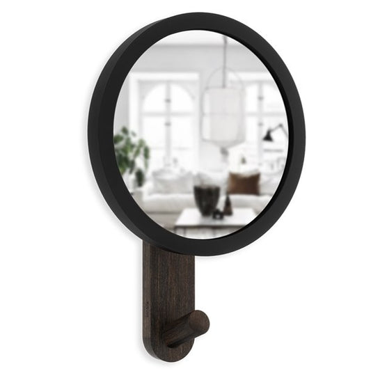 Umbra Hub Mirror Hook Single Black & Walnut