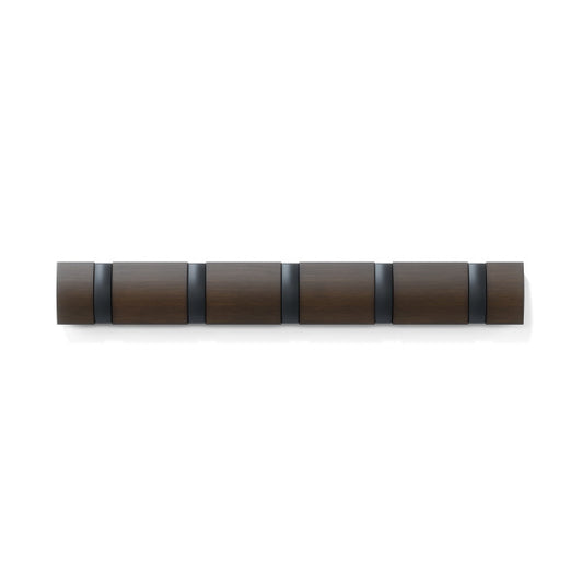 Umbra Flip Hook Set of 5 Black & Walnut