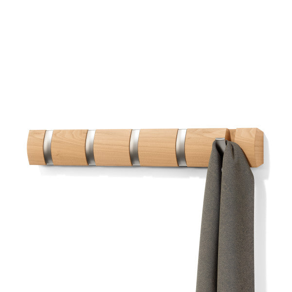 Umbra Flip Mounted Coat Rack 5 Hook