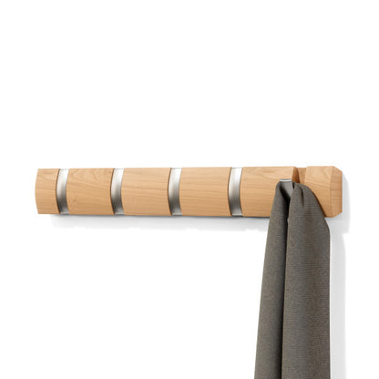 Umbra Flip Mounted Coat Rack 5 Hook