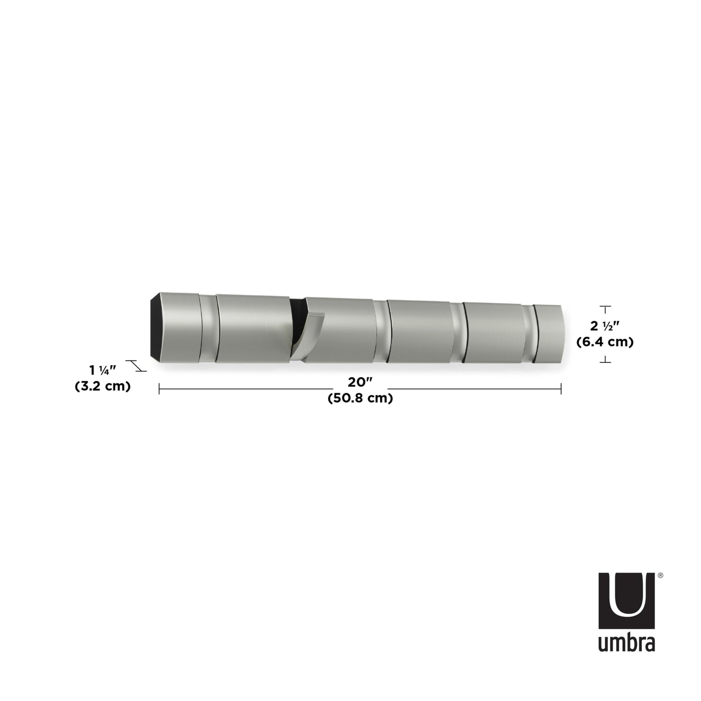 Umbra Flip Hook Set of 5 Nickel