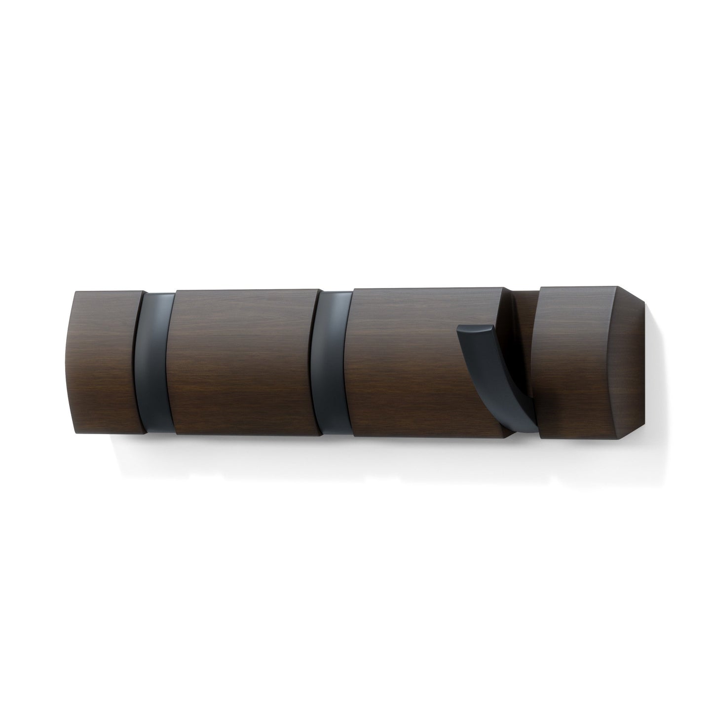 Umbra Flip Hook Set of 3 Black & Walnut