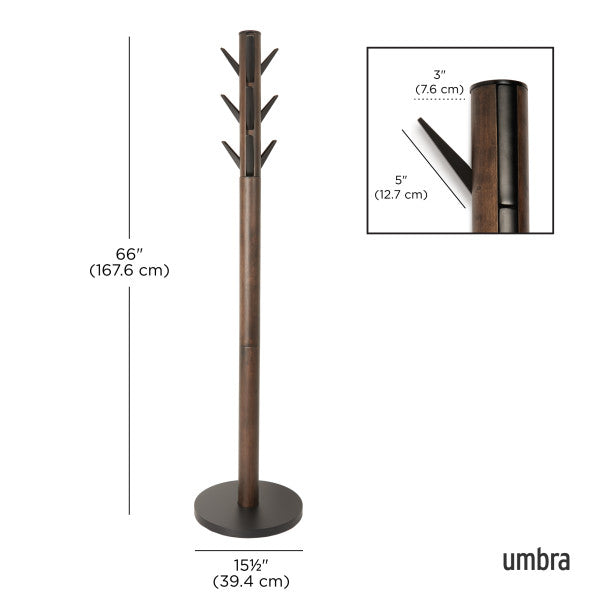 Umbra Flapper Coat Rack Black And Walnut