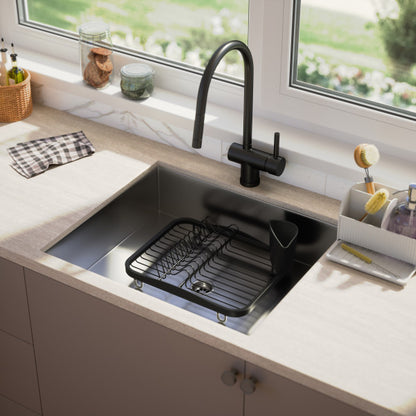 Umbra Sinkin Dish Rack Black