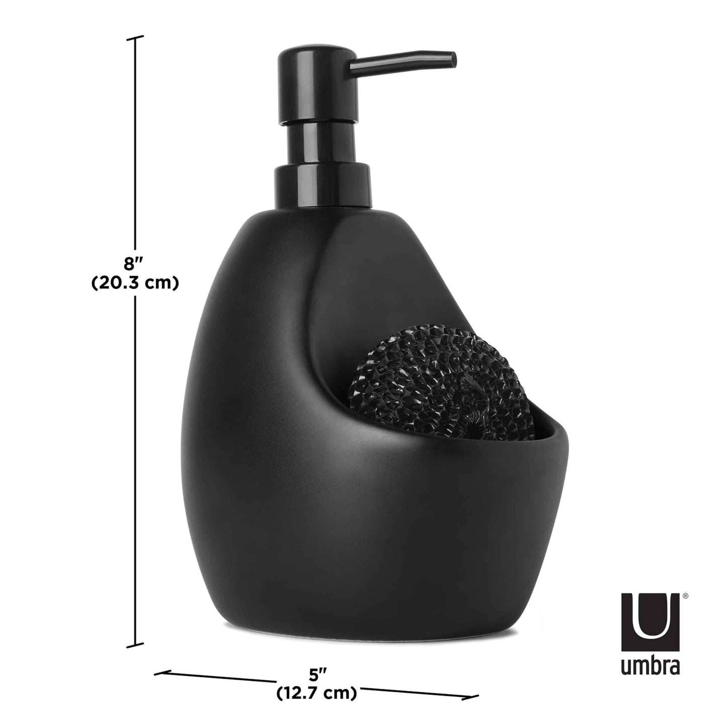 Umbra Joey Pump And Scrubby Combo Black