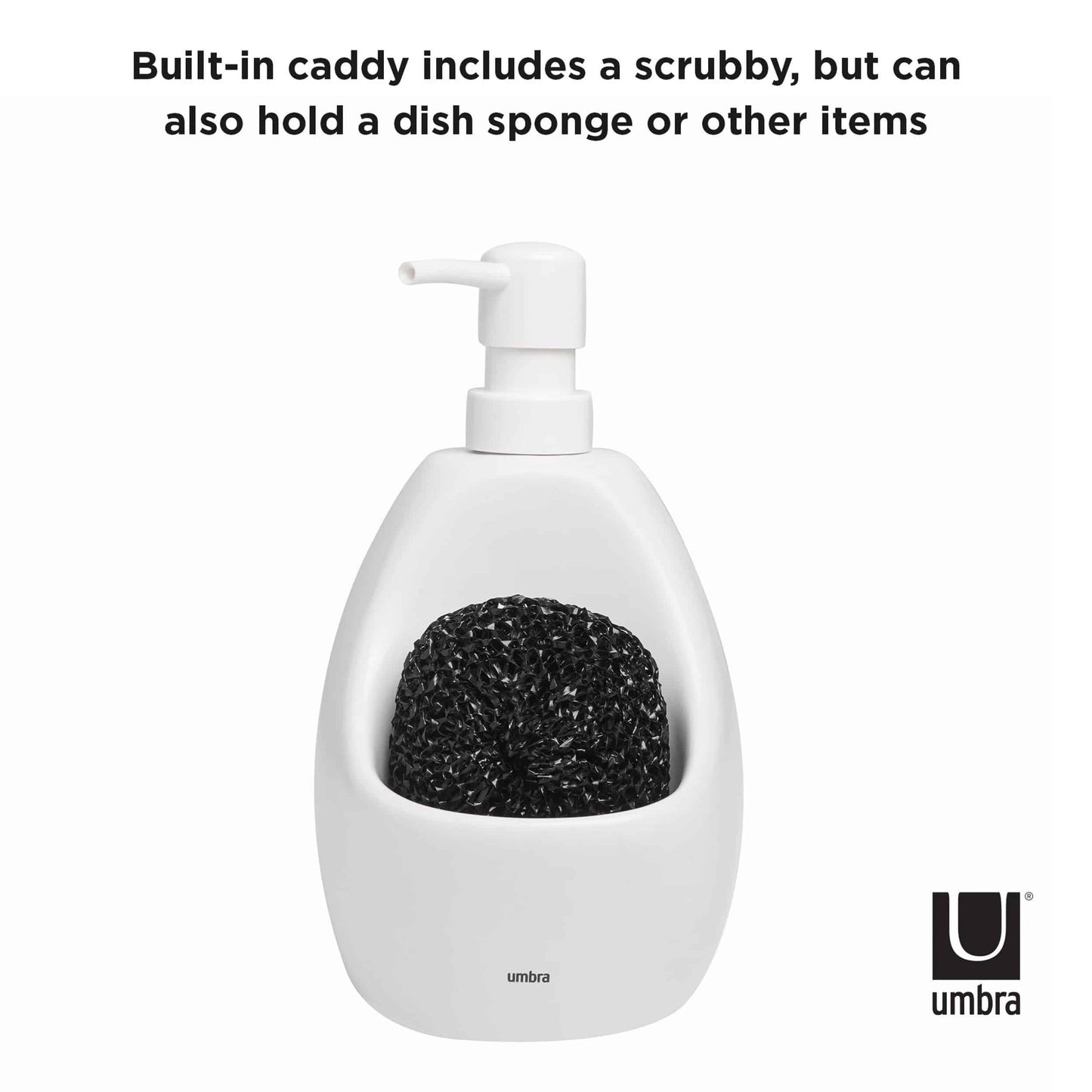 Umbra Joey Pump And Scrubby Combo White