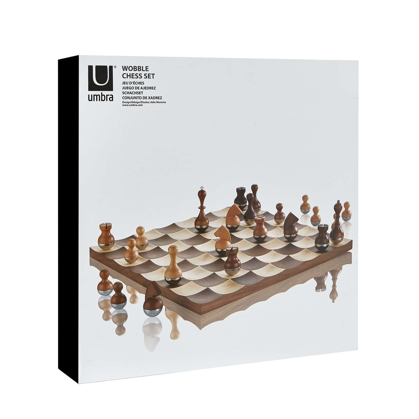 Umbra Wobble Chess Set Walnut