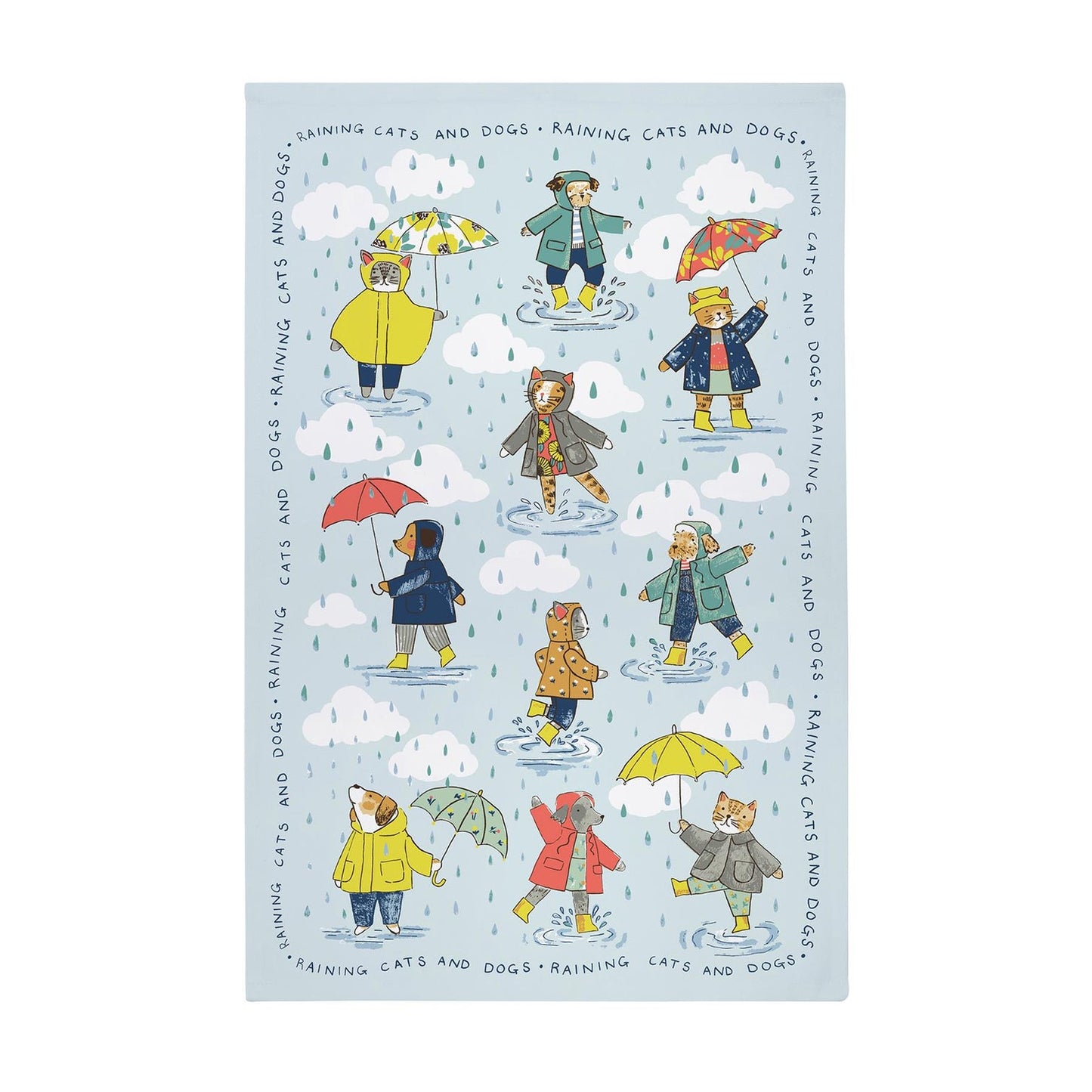 Ulster Weavers Tea Towel Raining Cats & Dogs