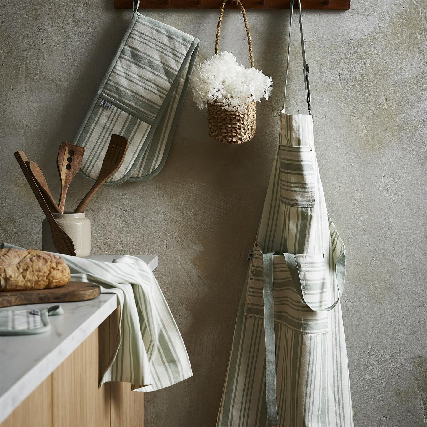 Ulster Weavers Tea Towel Sage Stripe