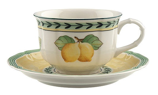 French Garden Fleurence Tea Cup & Saucer 2pcs