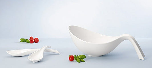 Flow Salad Bowl with Handle & Salad Servers