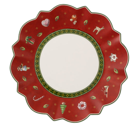 Toy's Delight Bread & Butter Plate Red