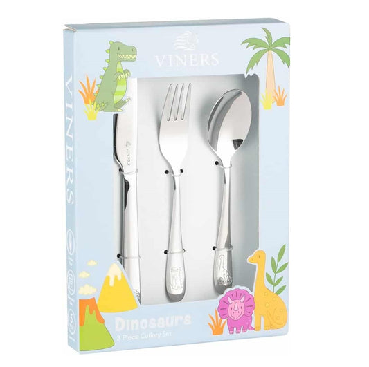 Viners Kids Cutlery Dinosaur 3 Piece