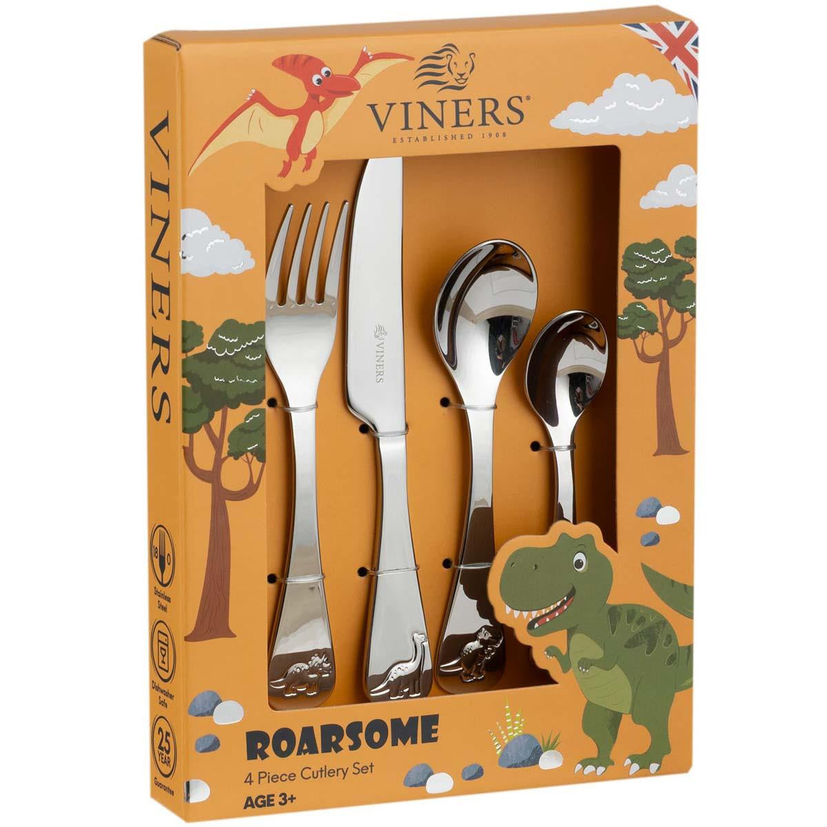 Viners Kids Cutlery Roarsome Set of 4